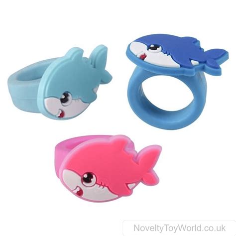 Wholesale | Baby Shark Pup Novelty Rubber Rings (3cm)