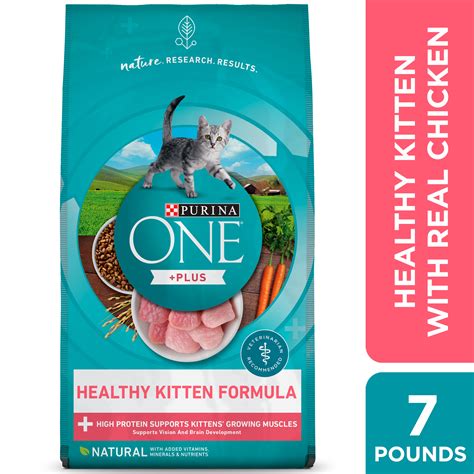 Purina ONE High Protein, Natural Dry Kitten Food, +Plus Healthy Kitten ...