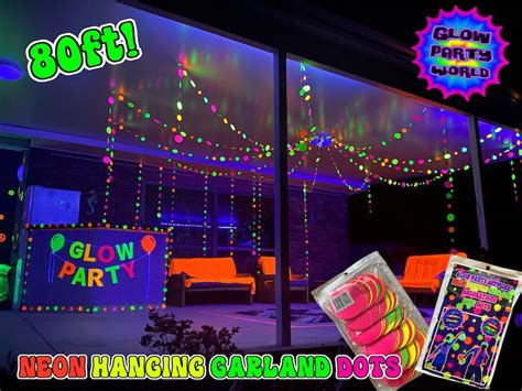How to decorate a black light party - Black light LED glow party kits ...