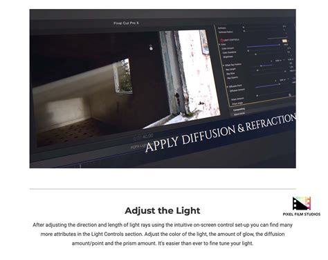 Pixel Film Studios launches FCPX Light Rays for Final Cut Pro X