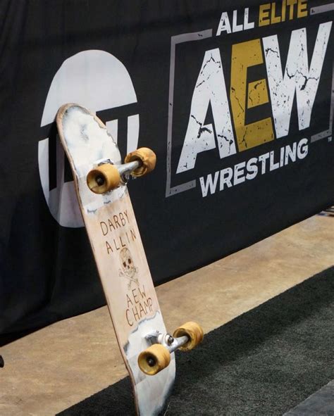 Darby Allin with the custom skateboard for tonight’s match with Chris Jericho. #AEW #AEWDynamite ...