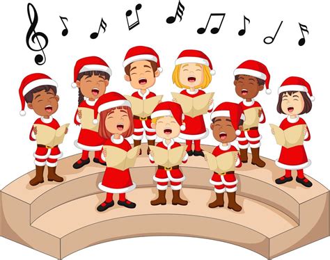 Choir girls and boys singing a song 8733262 Vector Art at Vecteezy