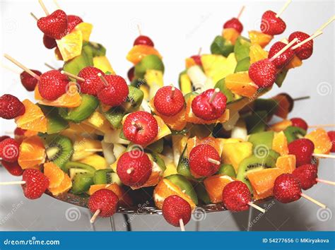 Canape.assorted fruit stock photo. Image of enjoyment - 54277656