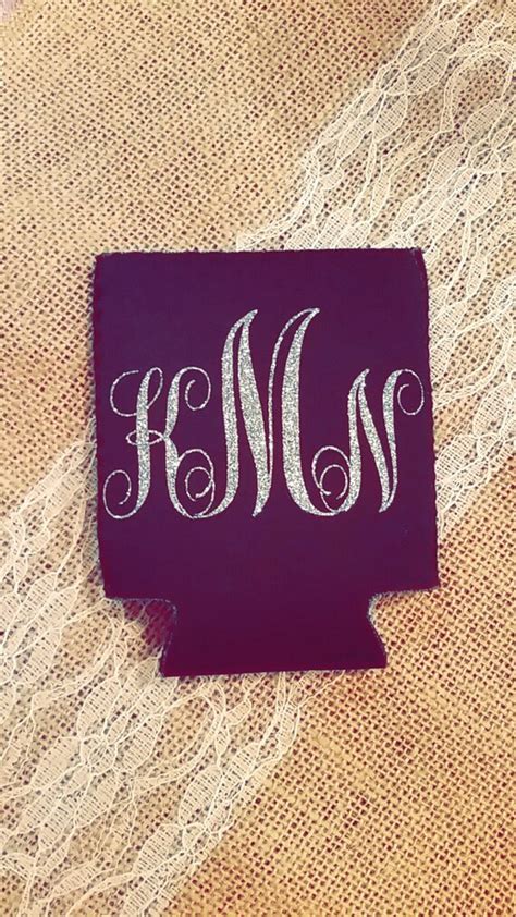 Glitter Monogram Koozie by stherndixieboutique on Etsy