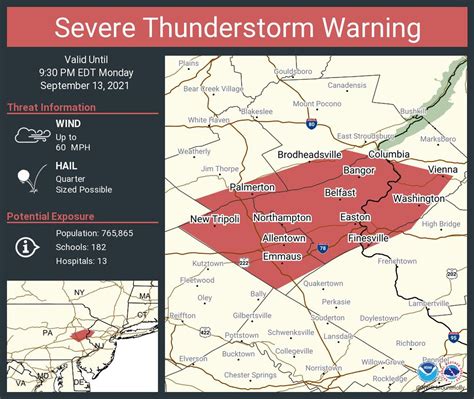 Lehigh Valley weather: Severe thunderstorm warning issued to Lehigh and ...