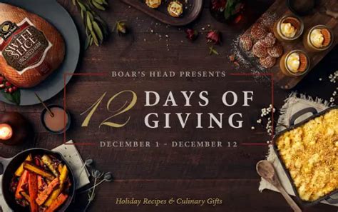 Boar’s Head 12 Days of Giving Sweepstakes (Daily Winners) | SweepstakeBible