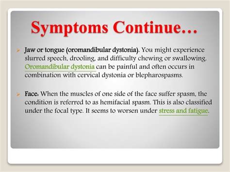 Dystonia: Causes, Types, Symptoms, and Treatments | PPT