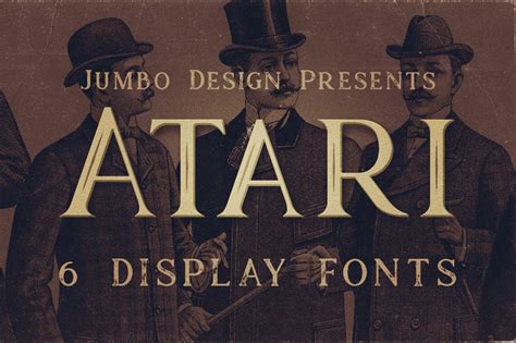 Atari - Vintage Style Font ~ Display Fonts ~ Creative Market