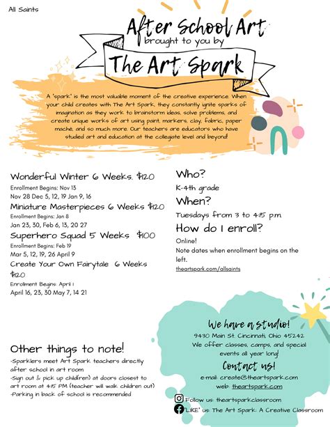 All Saints - The Art Spark: A Creative Classroom | Art Classes and Camps for Kids