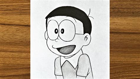 How to Draw Nobita from Doraemon || Easy drawing ideas for beginners || Pencil drawing step by ...