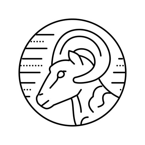 ram zodiac line icon vector illustration 19591959 Vector Art at Vecteezy