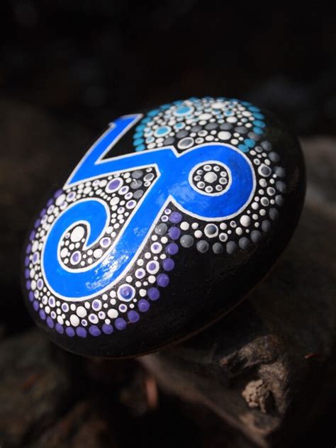 Items similar to Capricorn Stone / Painted Stone /Zodiac Series ...