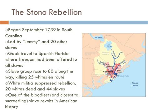 Stono Rebellion Map