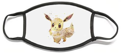 Pokemon Eevee watercolor Face Mask