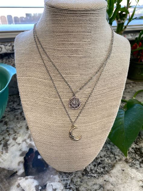 Sun and Moon Necklace | Etsy