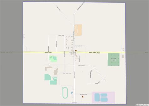 Map of Dansville village, Michigan - Thong Thai Real