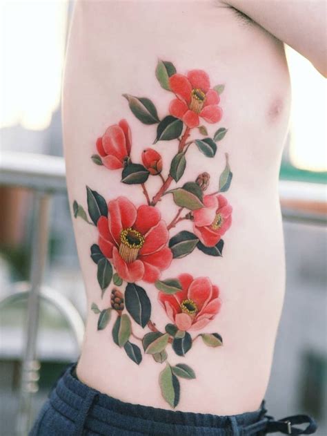 Aggregate more than 54 japanese camellia flower tattoo latest - in.cdgdbentre