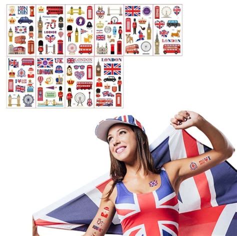 10PCS Union Jack Flag Tattoo Sticker Waterproof | in Meadows, Edinburgh ...