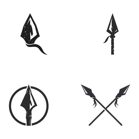 Traditional spear head and spear head logo template design for hunting. 11747191 Vector Art at ...