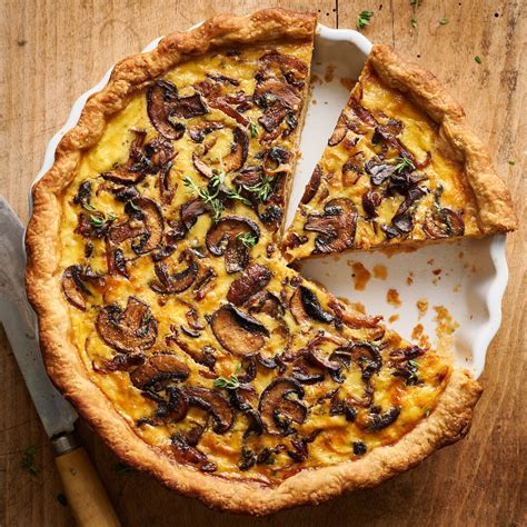 Bacon, Onion, and Mushroom Quiche - Baker by Nature