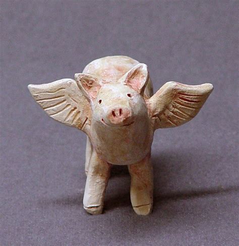 Handmade Ceramic Flying Pig Sculpture Pink Pig Pig Figurine | Etsy | Pig sculpture, Flying pig ...