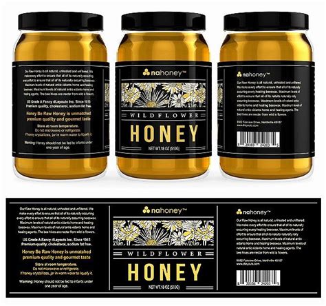 Honey Jar Labels Template Luxury Wild Flower Honey Labels Template ...