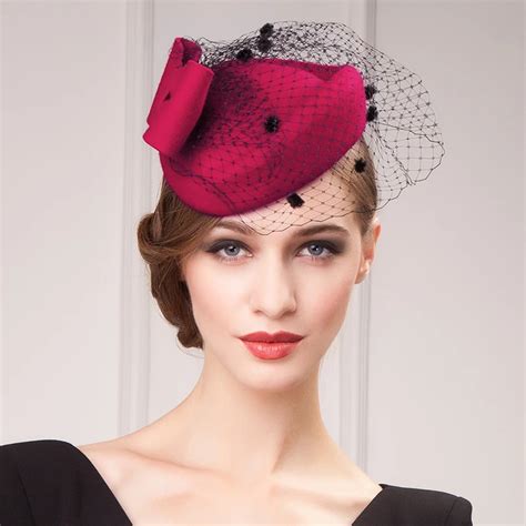 2016 New Australian Small Wool Felt Fedora Hat for women Fashion Bow ...