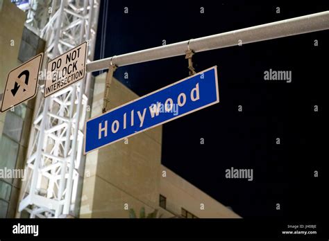 Los Angeles, California, USA - JUNE 24, 2017: Hollywood blvd street ...