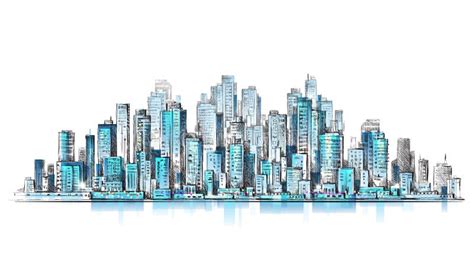 Night City Background. Hand Drawn Vector Stock Vector - Illustration of cityscape, evening: 85010401