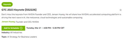 NVIDIA confirms GTC 2023 Jensen Huang’s keynote March 21 | igor´sLAB