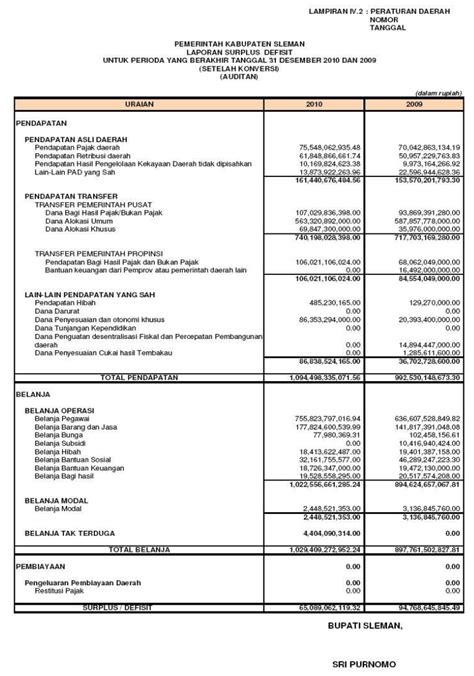 Contoh Laporan Realisasi Anggaran Sektor Publik - Audit Kinerja