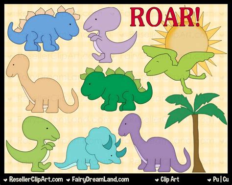 Dinosaur Clip Art Roar Commercial Use Graphic Digital Image