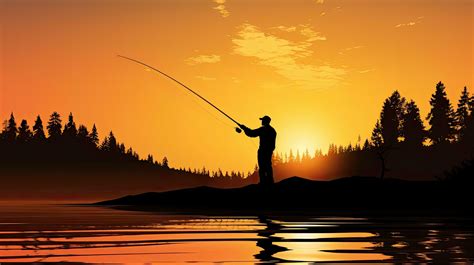 Man fishing against a sunset backdrop 27103387 Stock Photo at Vecteezy