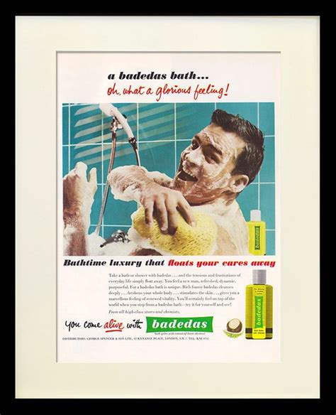 Reproduction of original Badedas print advert which ran in 1965 | Vintage prints, Print, Book cover