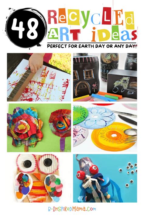 48 Easy Creative Recycled Art Projects for Kids • B-Inspired Mama