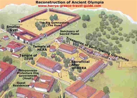 Map & Site Plan and Description: Ancient Olympia Greece P2 | Olympia ...