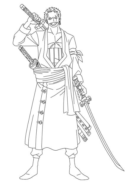 Roronoa Zoro Coloring Pages Printable for Free Download