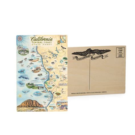 Postcard - California State Map - Xplorer Maps