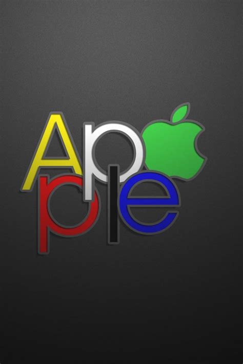 Apple Text Logo #iPhone #4s #Wallpaper | Apple wallpaper, Apple logo ...