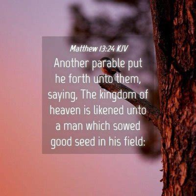 Matthew 13:24 KJV - Another parable put he forth unto them, saying,