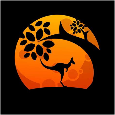 kangaroo silhouette icon logo design 25553154 Vector Art at Vecteezy