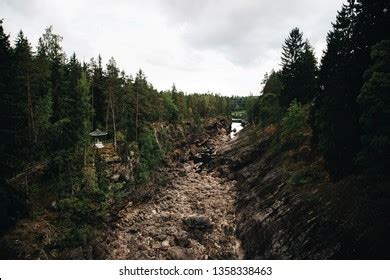 Imatra Spillway Rock Canyon Rainy Weather Stock Photo 1358338463 | Shutterstock