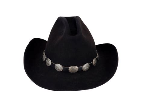 Stetson Cowboy Hat With Silver Concho Hatband Stock Photo - Download Image Now - iStock