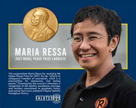 Maria Ressa 2021 Nobel Peace Prize Laureate - Lourdes School of Mandaluyong