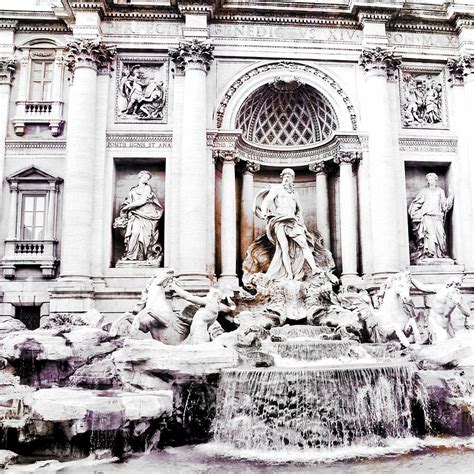 Trevi Fountain BW Digital Art by Mary Pille - Fine Art America