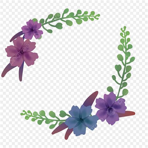 Purple Flower Border Design