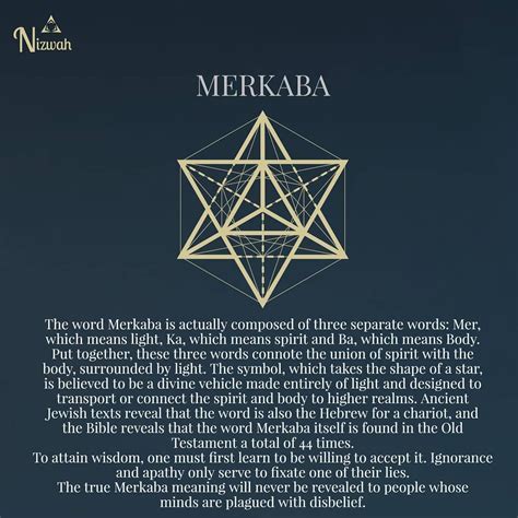 Nizwah on Instagram: “Used in meditation, the Merkaba can become a ...