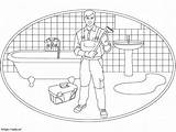 Plumber 1 coloring Page sketch template