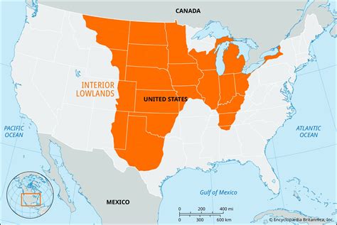Interior Lowlands Map