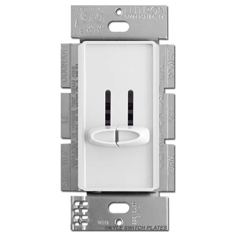 Dual Dimmable Light Switch - White Lutron Skylark | Kyle Switch Plates